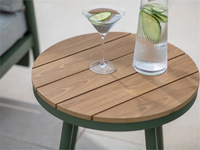 Wisley 2 x Reclining Sofa Chairs with Footstools & Round Tree-Free Coffee Table - Sage - image 3